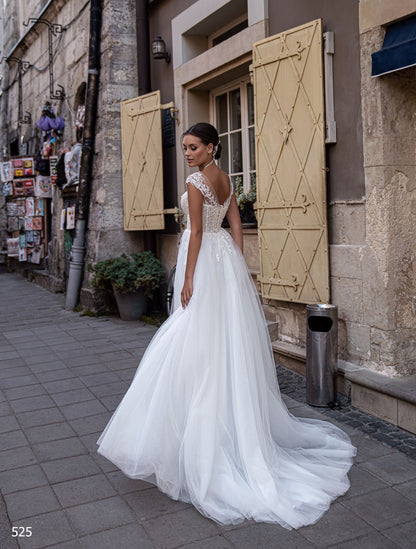 KatrinFAVORboutique-Cap sleeve wedding dress Modern gowns for wedding