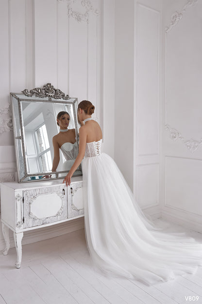 Two in one wedding gown Long sleeve wedding dress