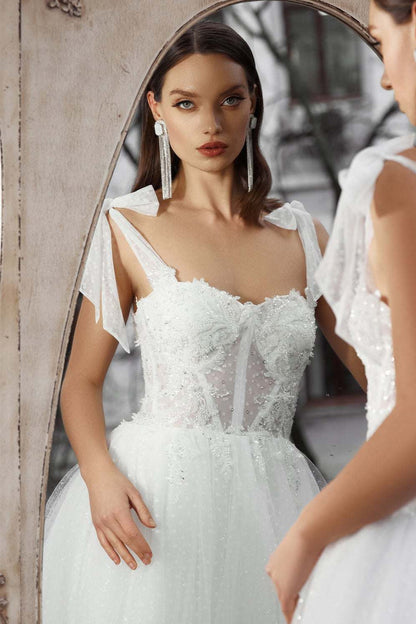 Sparkly bridal gown | Long wedding reception dresses