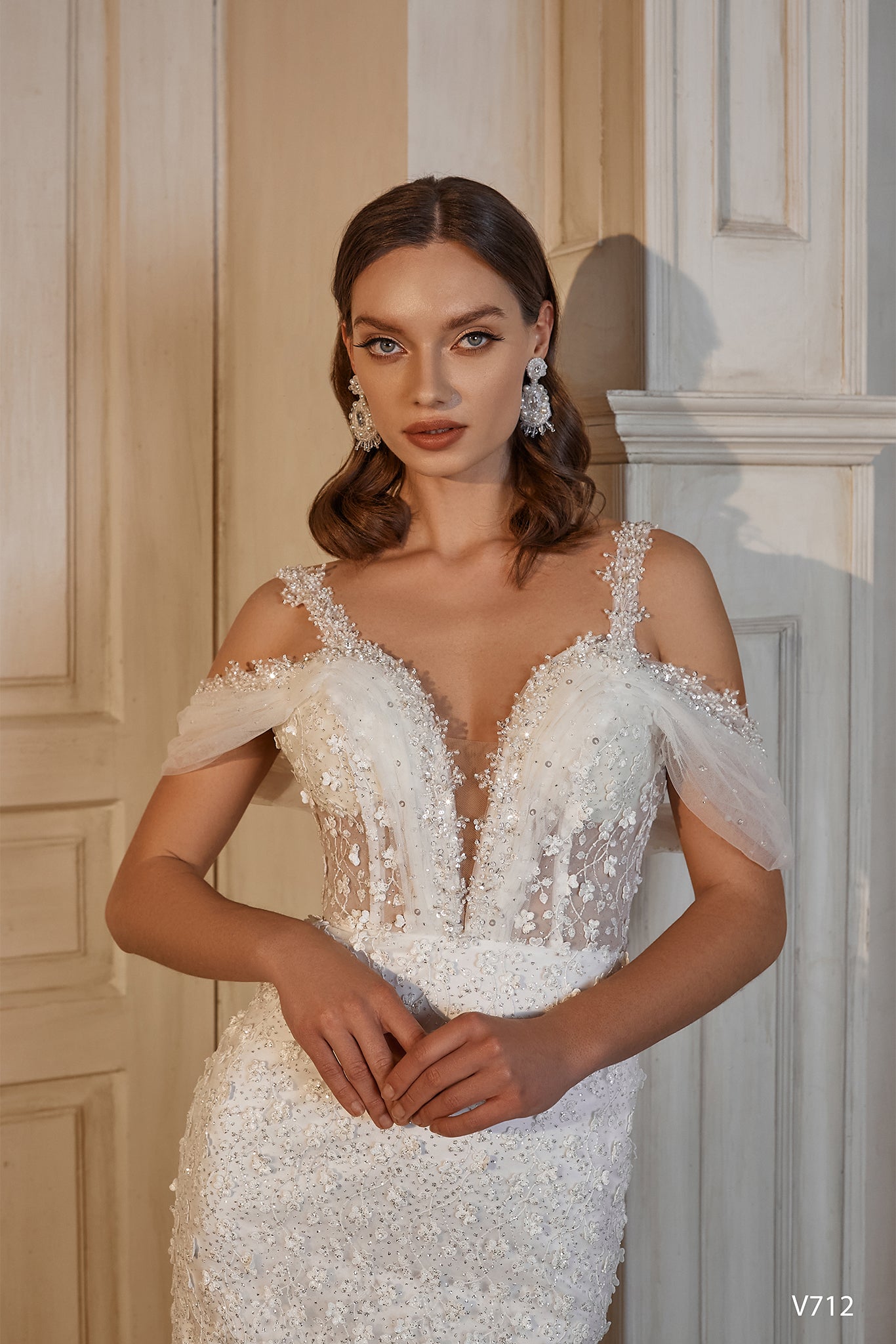 2 in 1 off the shoulder wedding dress