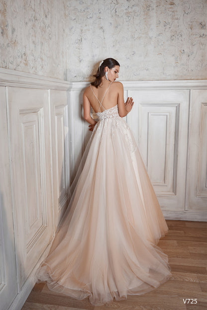 KatrinFAVORboutique-Blush second wedding dress Destination wedding gowns
