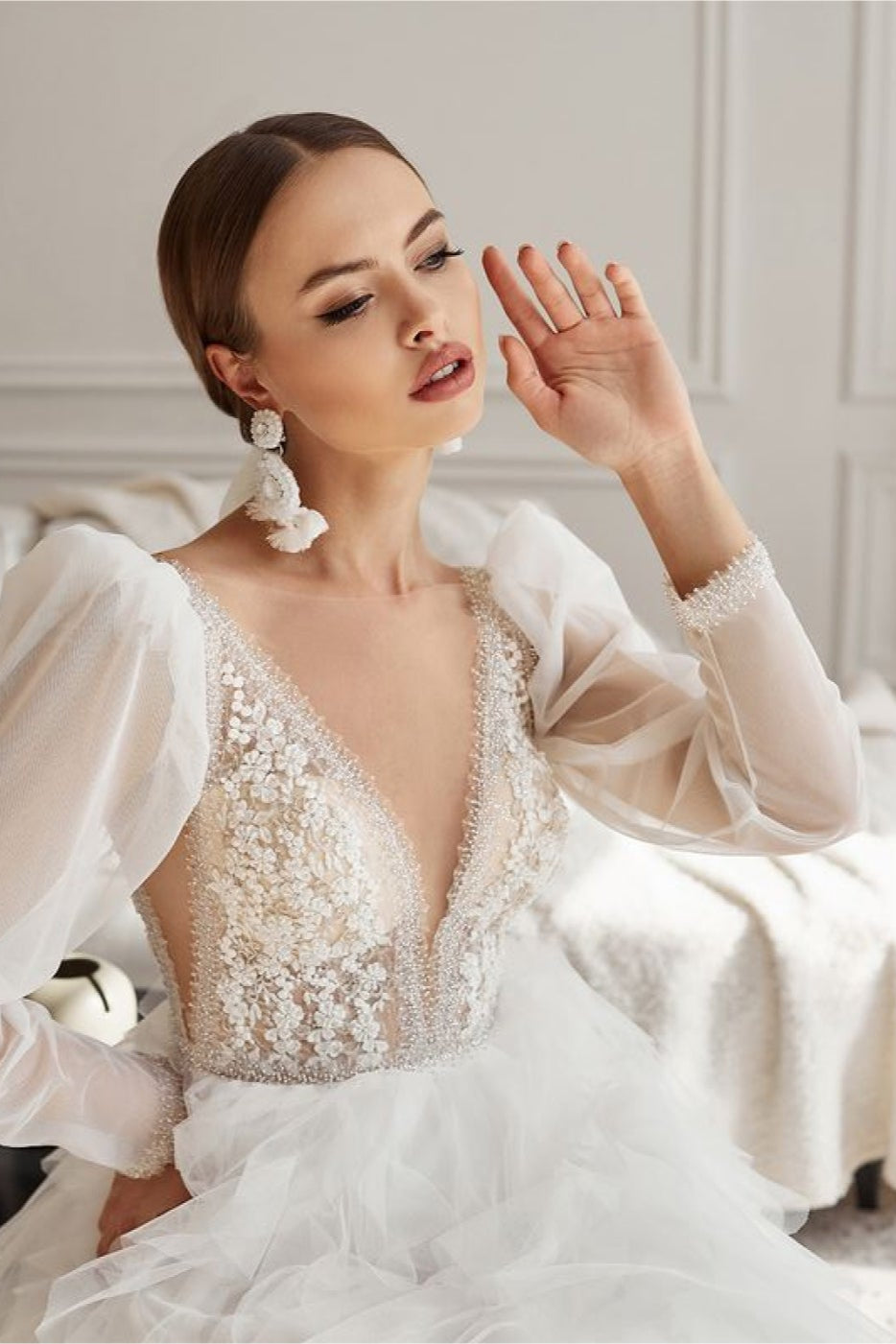 Tiered skirt 2 in 1 wedding dress