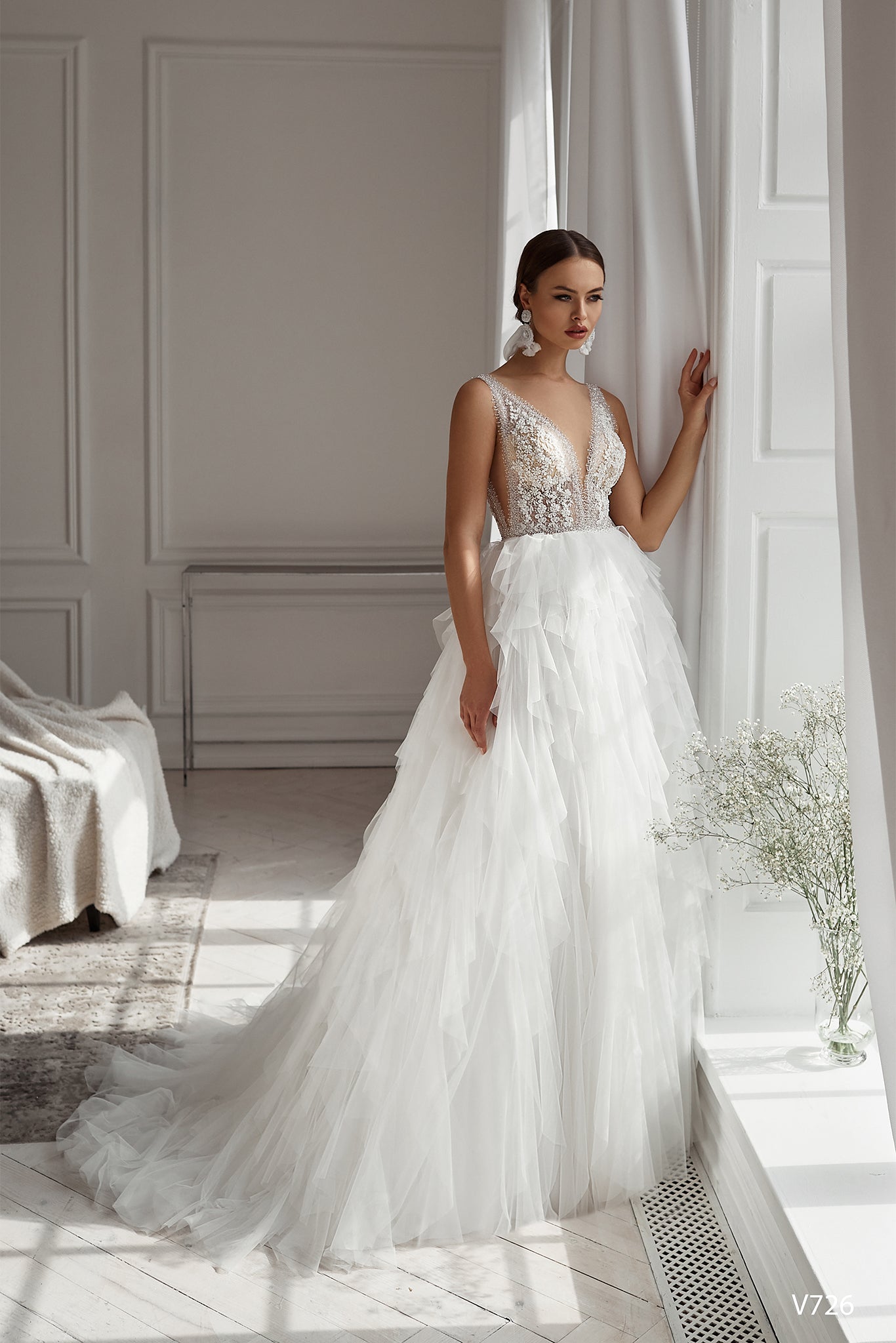 Tiered skirt 2 in 1 wedding dress