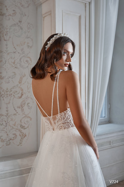 KatrinFAVORboutique-Beach wedding dress Sparkle tulle wedding dress