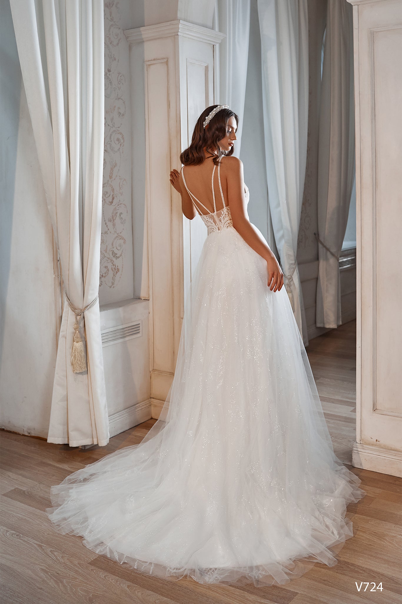 KatrinFAVORboutique-Beach wedding dress Sparkle tulle wedding dress