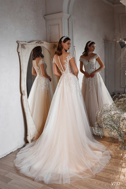 KatrinFAVORboutique-Tulle bridal dress Romantic outdoor wedding dresses