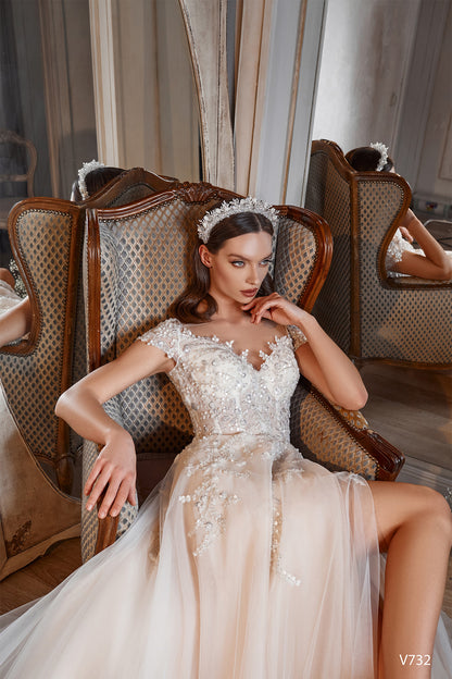 KatrinFAVORboutique-Tulle bridal dress Romantic outdoor wedding dresses