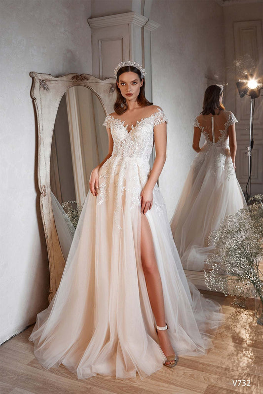 KatrinFAVORboutique-Tulle bridal dress Romantic outdoor wedding dresses