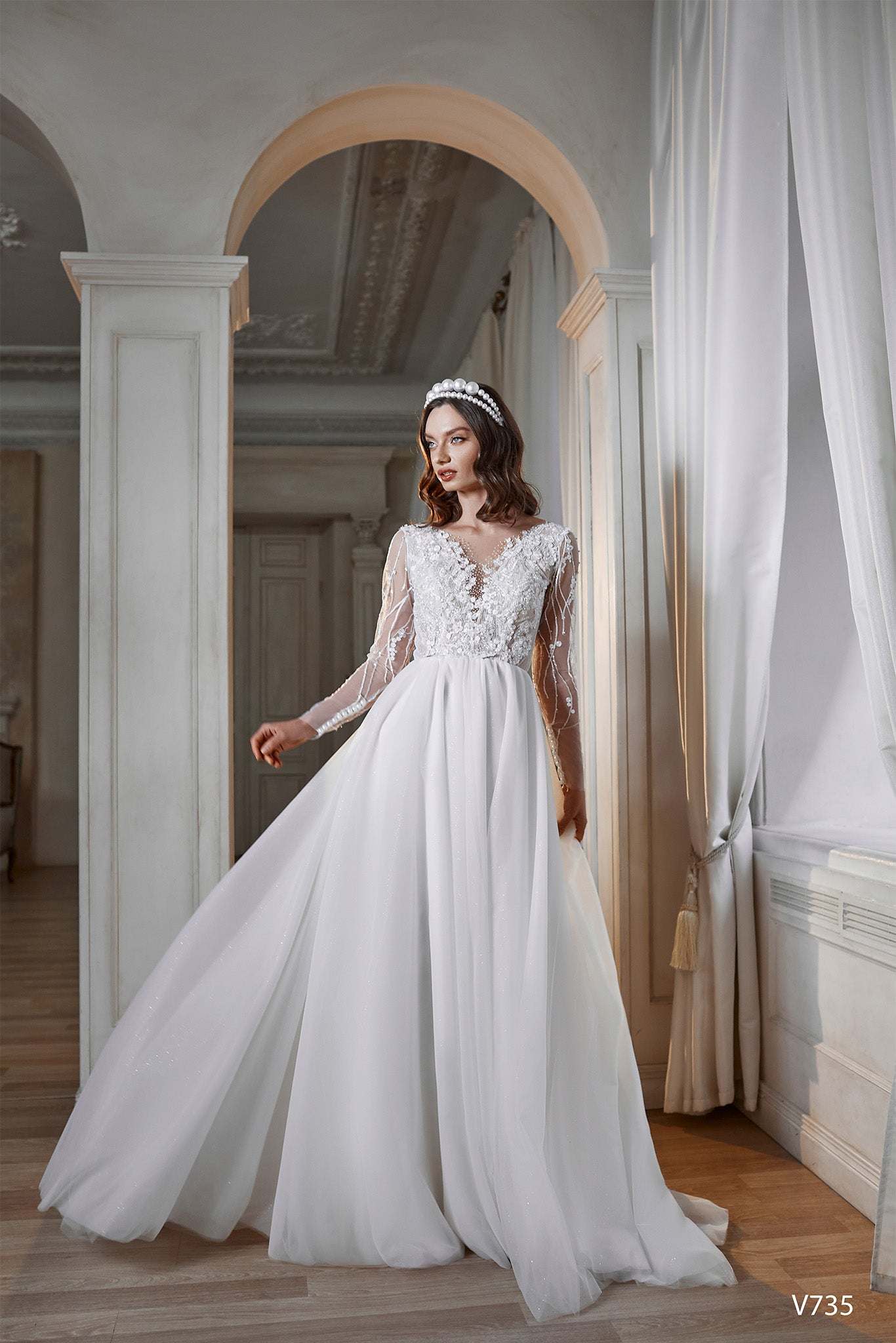 Bridal Dress Low Back | Long Flowy Dresses for Wedding | KatrinFAVOR Custom Size / As On Photo Bridal Dress Low Back | Long Flowy Dresses for Wedding | KatrinFAVOR Custom Size / As On Photo
