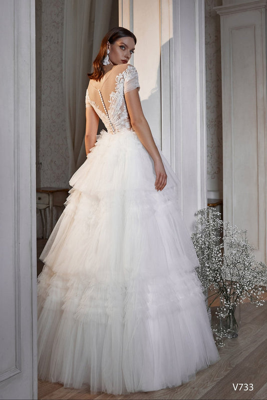 KatrinAVORboutique-Tiered tulle wedding dress Fairytale bridal dresses