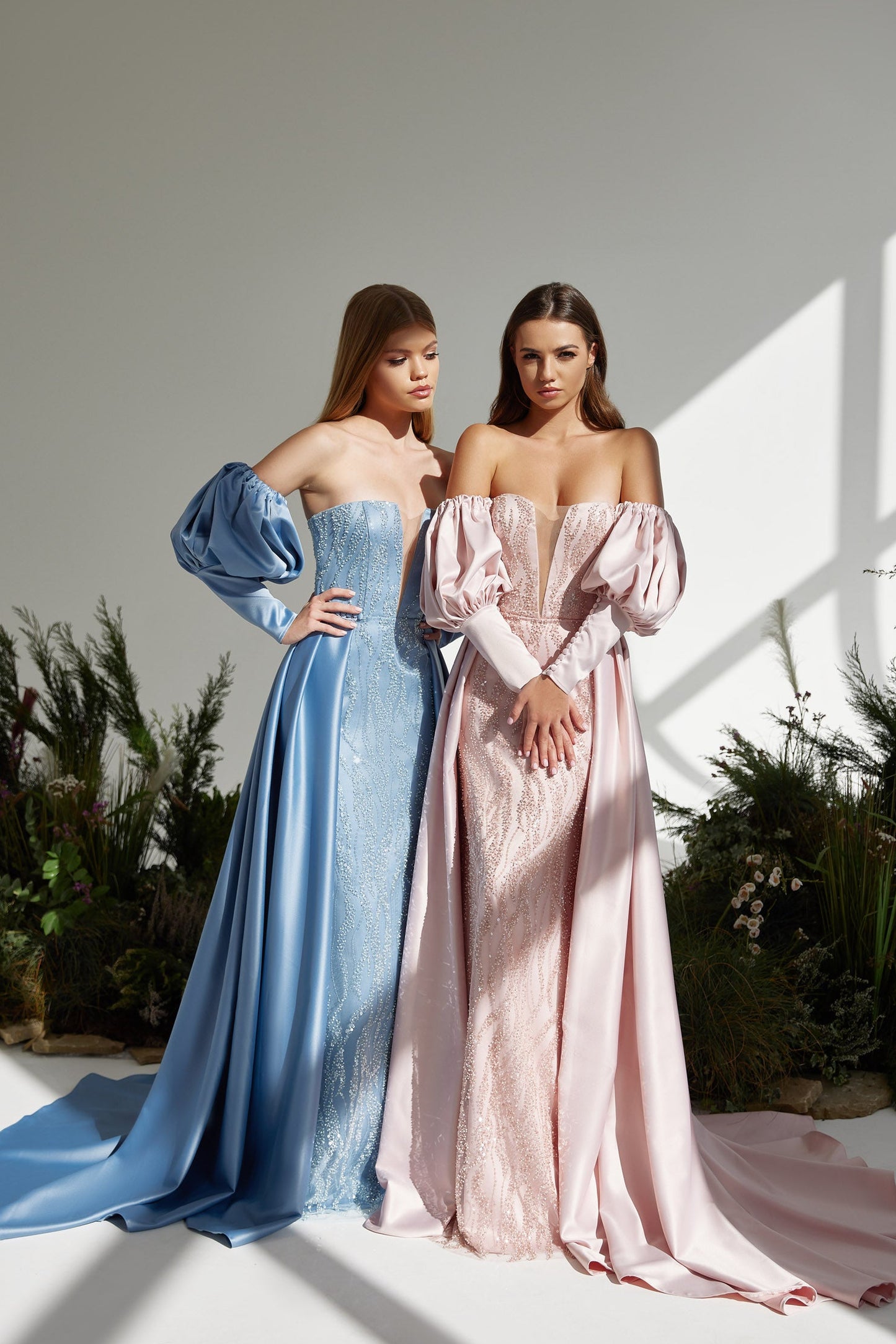 Long lace dress Dress with detachable train