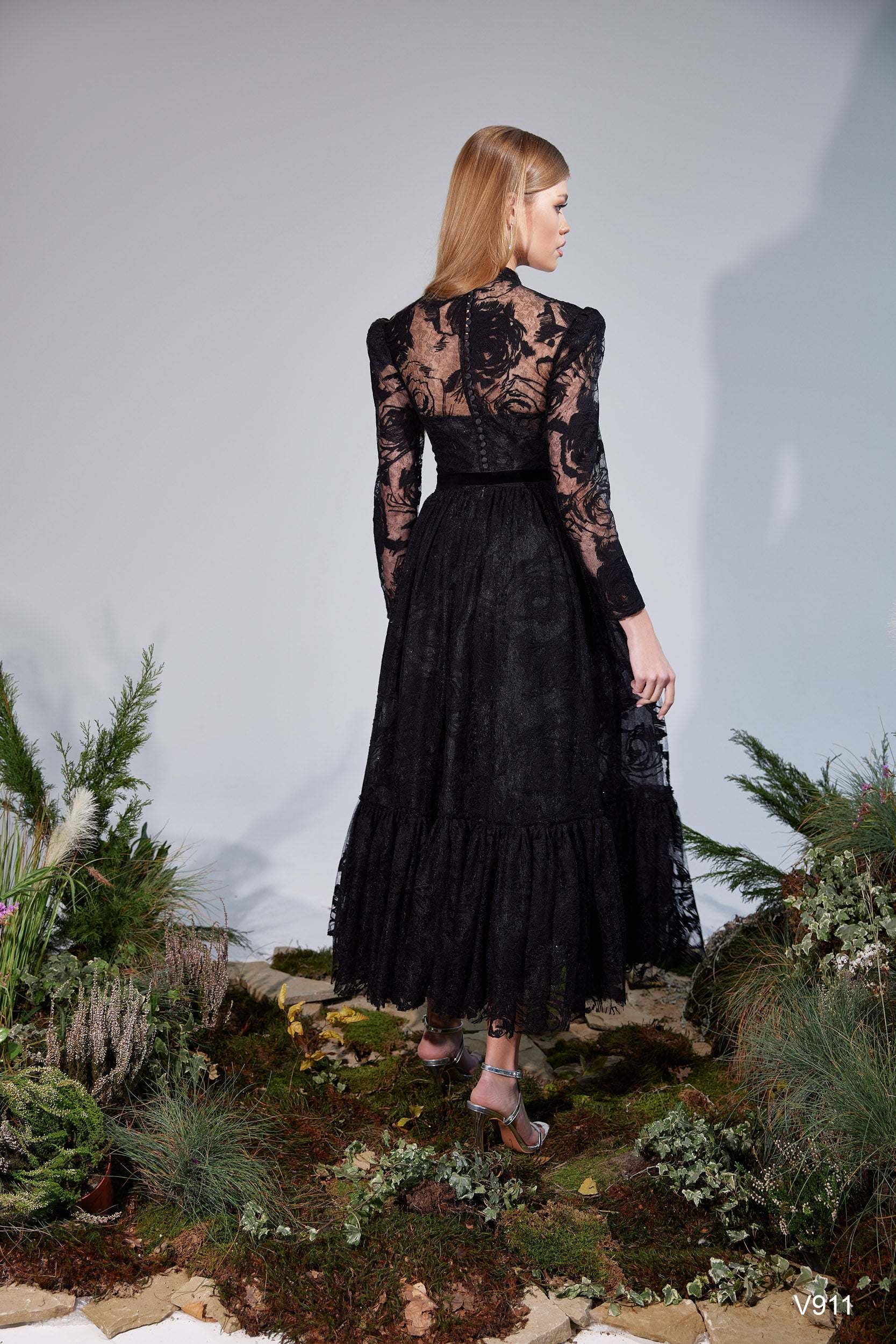 Black cocktail dress with sleeves | Gothic party dresses | KatrinFAVOR 10 US / Off White Black cocktail dress with sleeves | Gothic party dresses | KatrinFAVOR 10 US / Off White