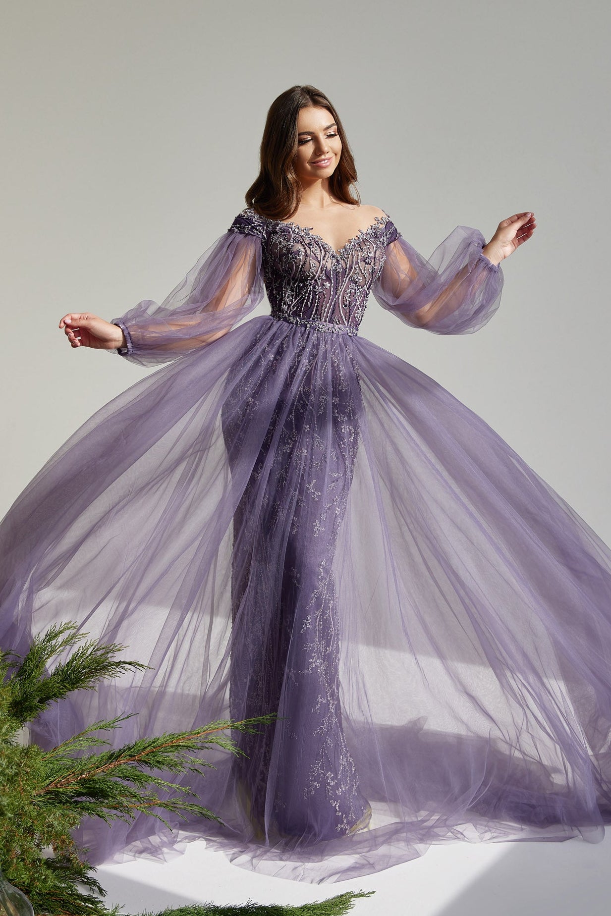 Puff sleeve formal dress Non conventional wedding dresses