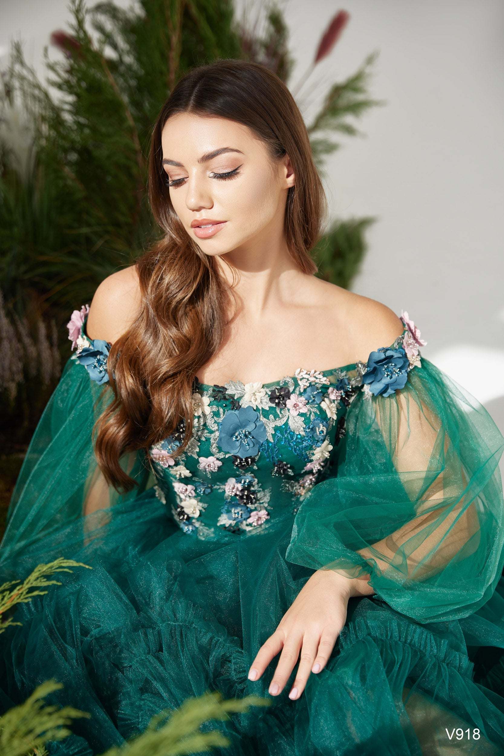KatrinFAVORboutique-Puff sleeve designer dress New formal dressing style 
