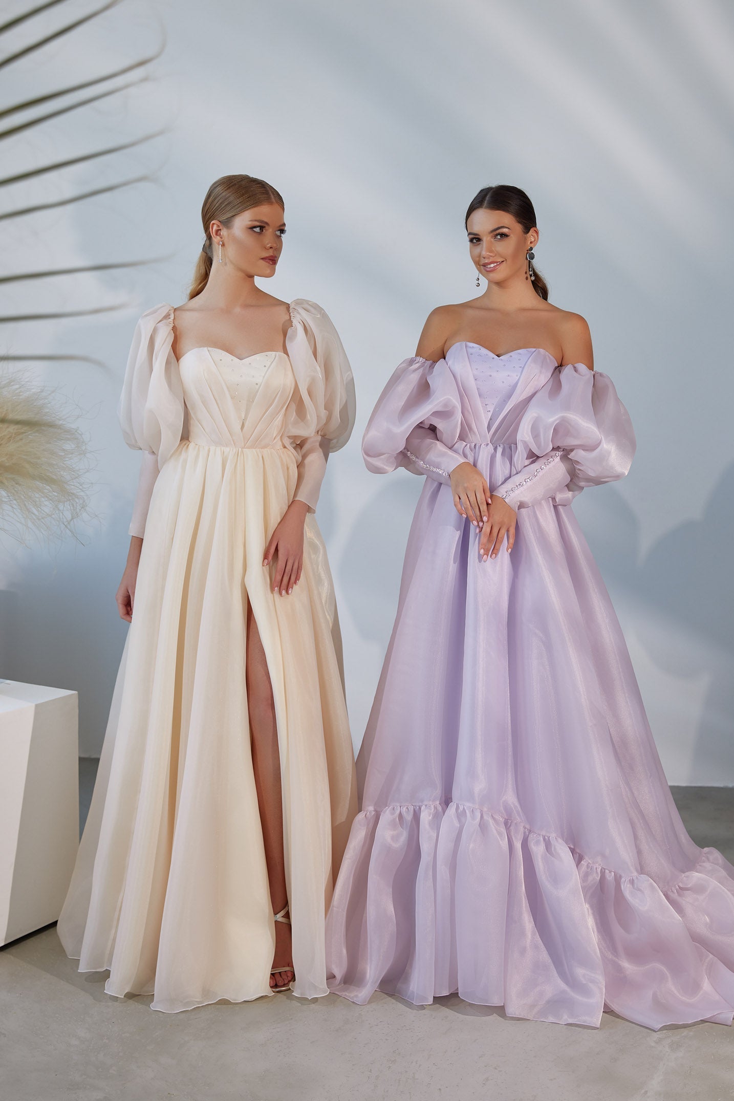 Colorful princess A-line wedding dress