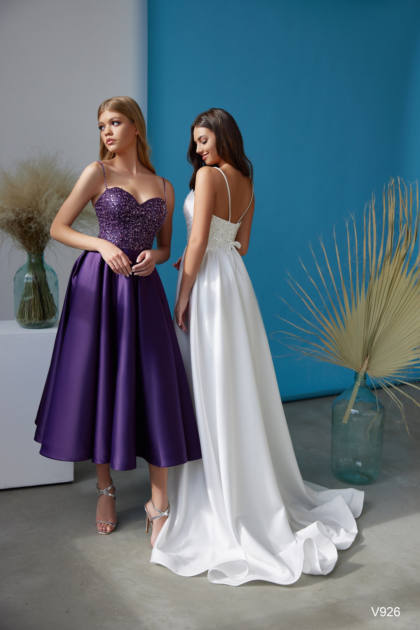 KatrinFAVORboutique-Satin formal dresses Spaghetti strap evening gown