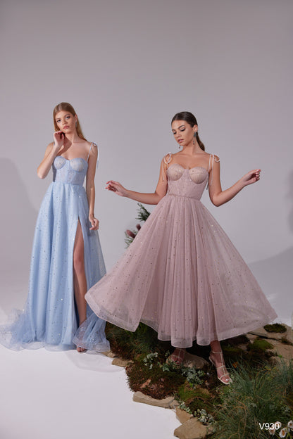 Tie up bustier corset cocktail dress midi