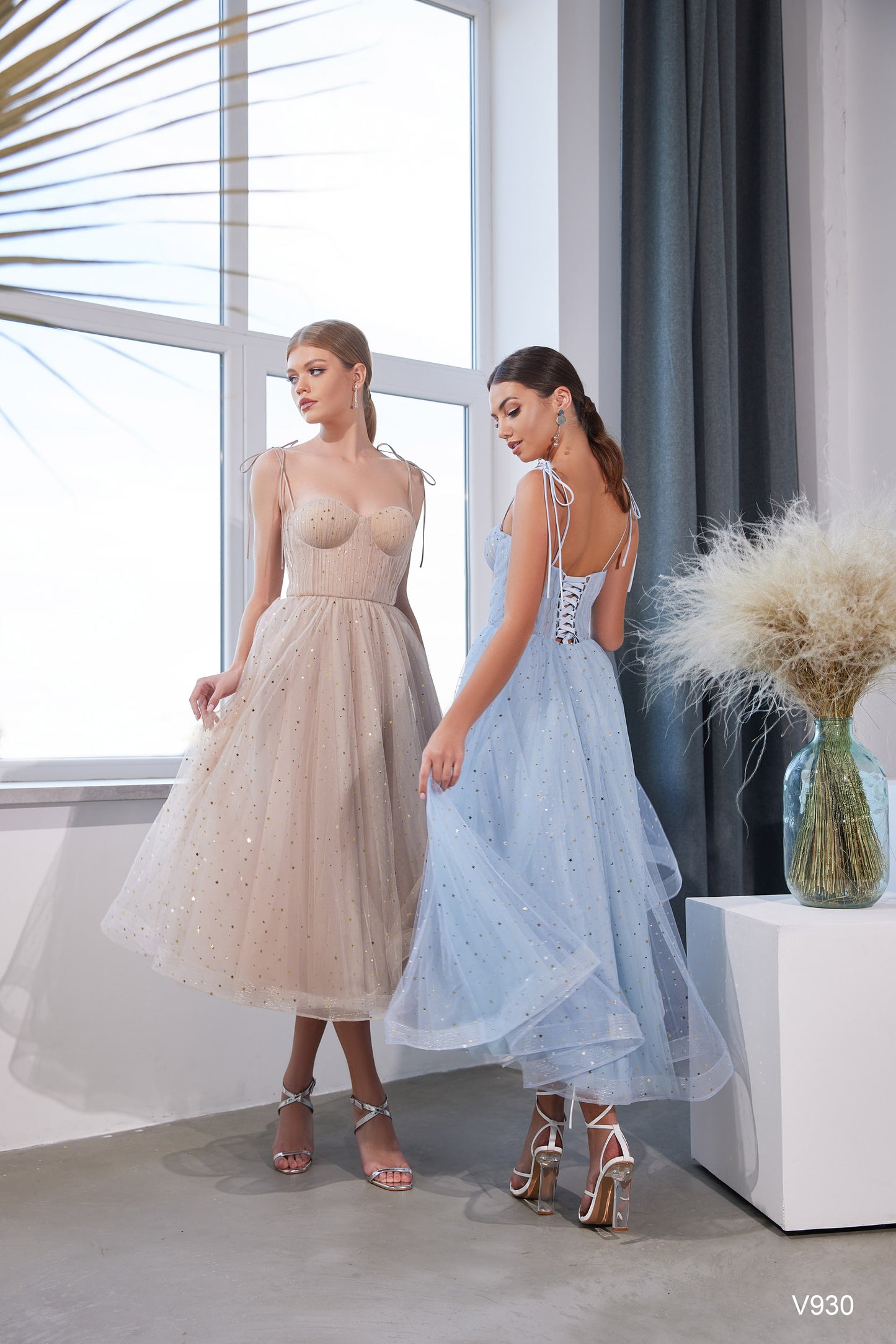 Tie up bustier corset cocktail dress midi