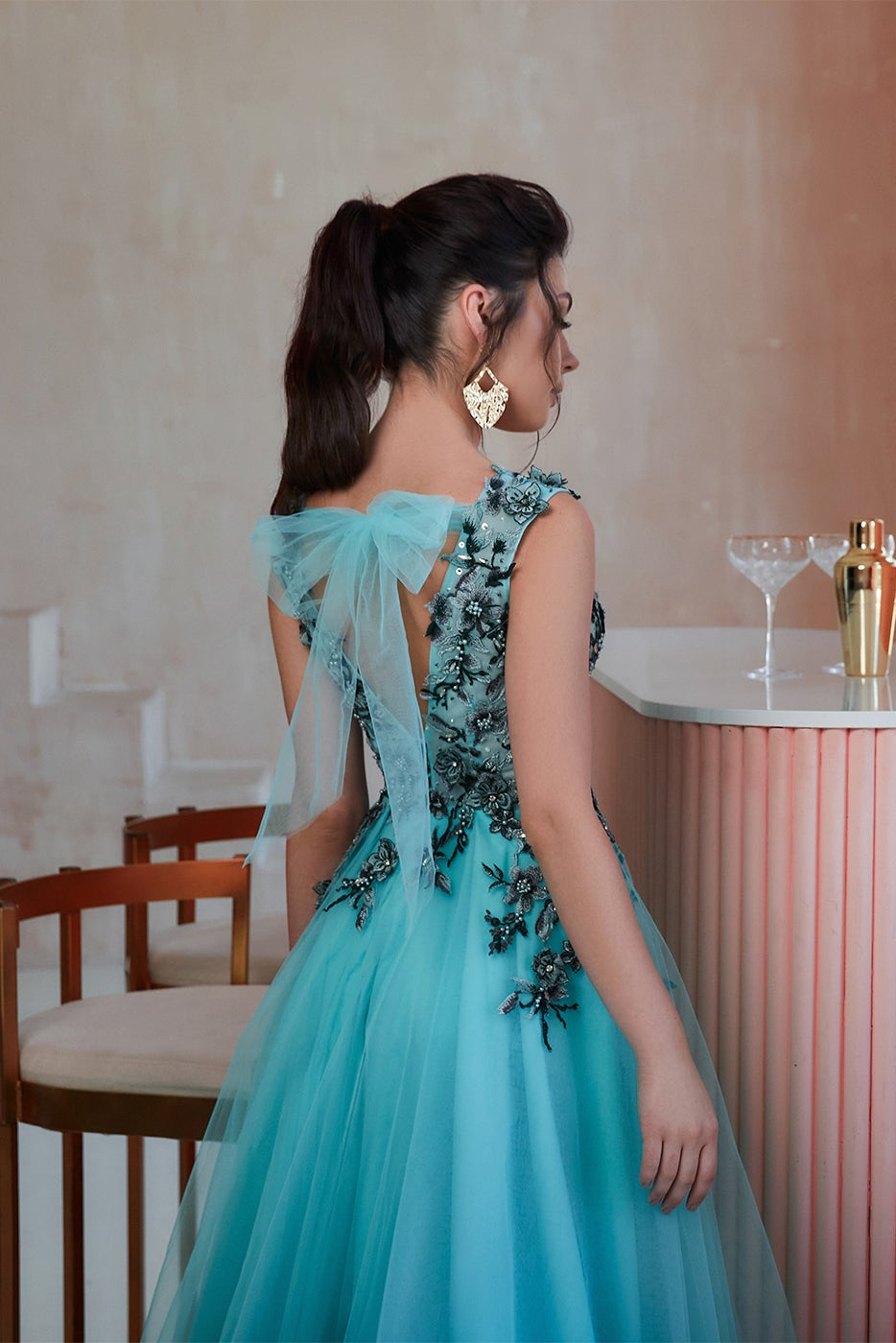 KatrinFAVORboutique-3D flowers dress Pretty prom dresses Long formal gowns