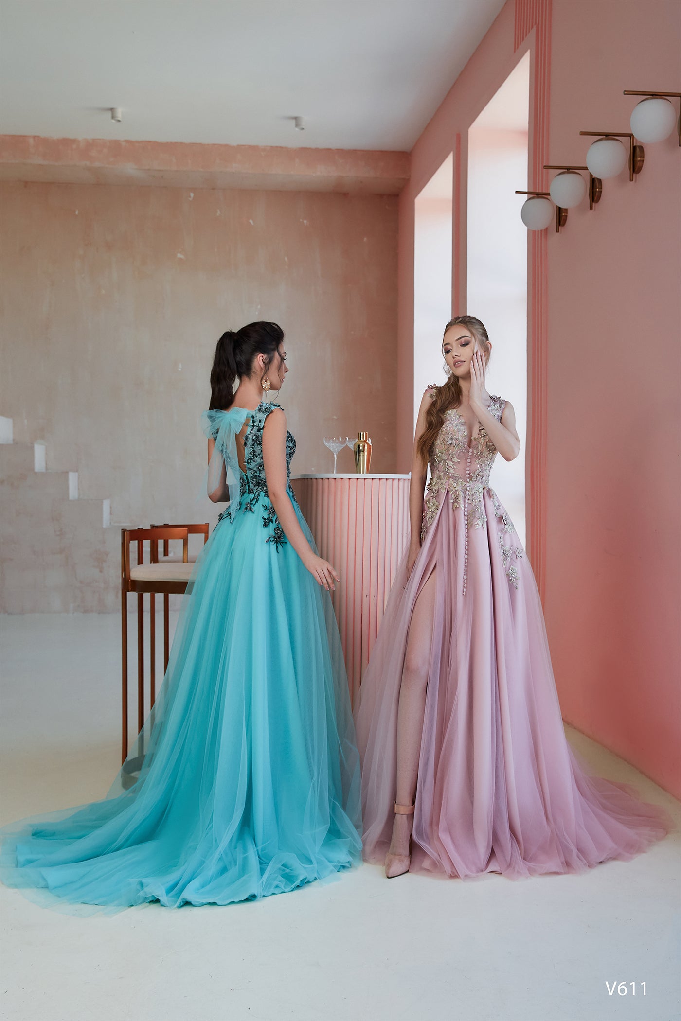 KatrinFAVORboutique-3D flowers dress Pretty prom dresses Long formal gowns