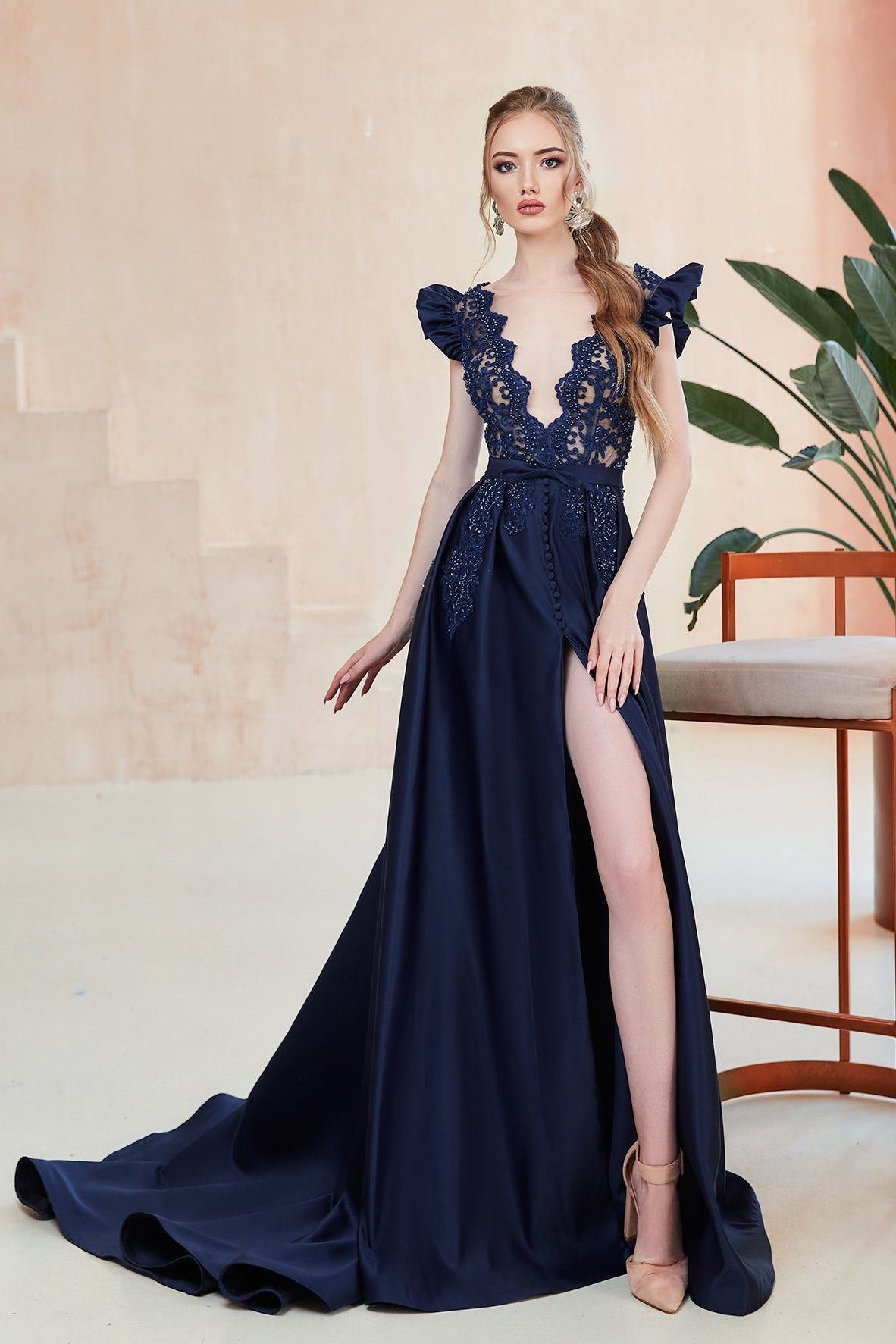 Black colorful non traditional wedding dress