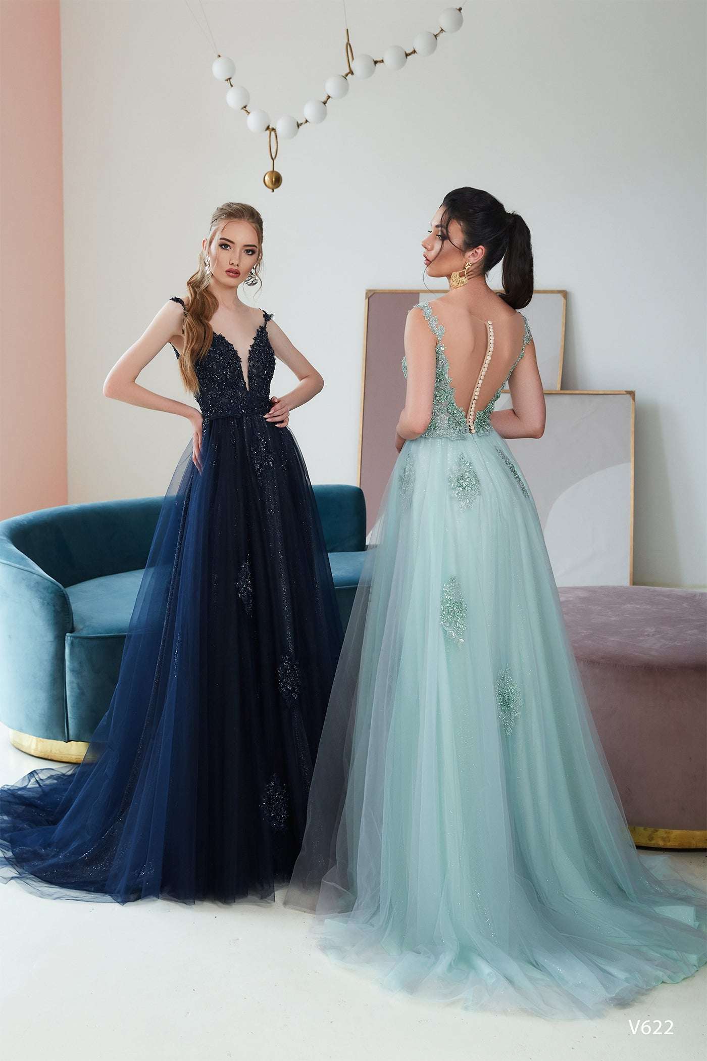 KatrinFAVORboutique-Spaghetti strap prom dress Elegant dinner dresses