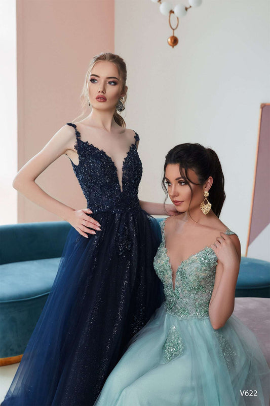 KatrinFAVORboutique-Spaghetti strap prom dress Elegant dinner dresses