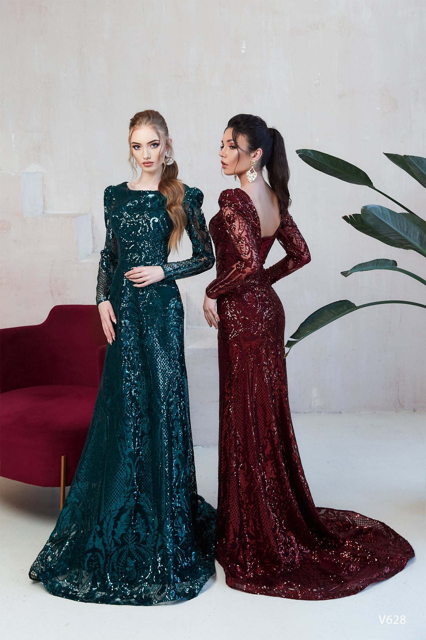 KatrinFAVORboutique-Silver sequin formal dress Glamorous evening dresses