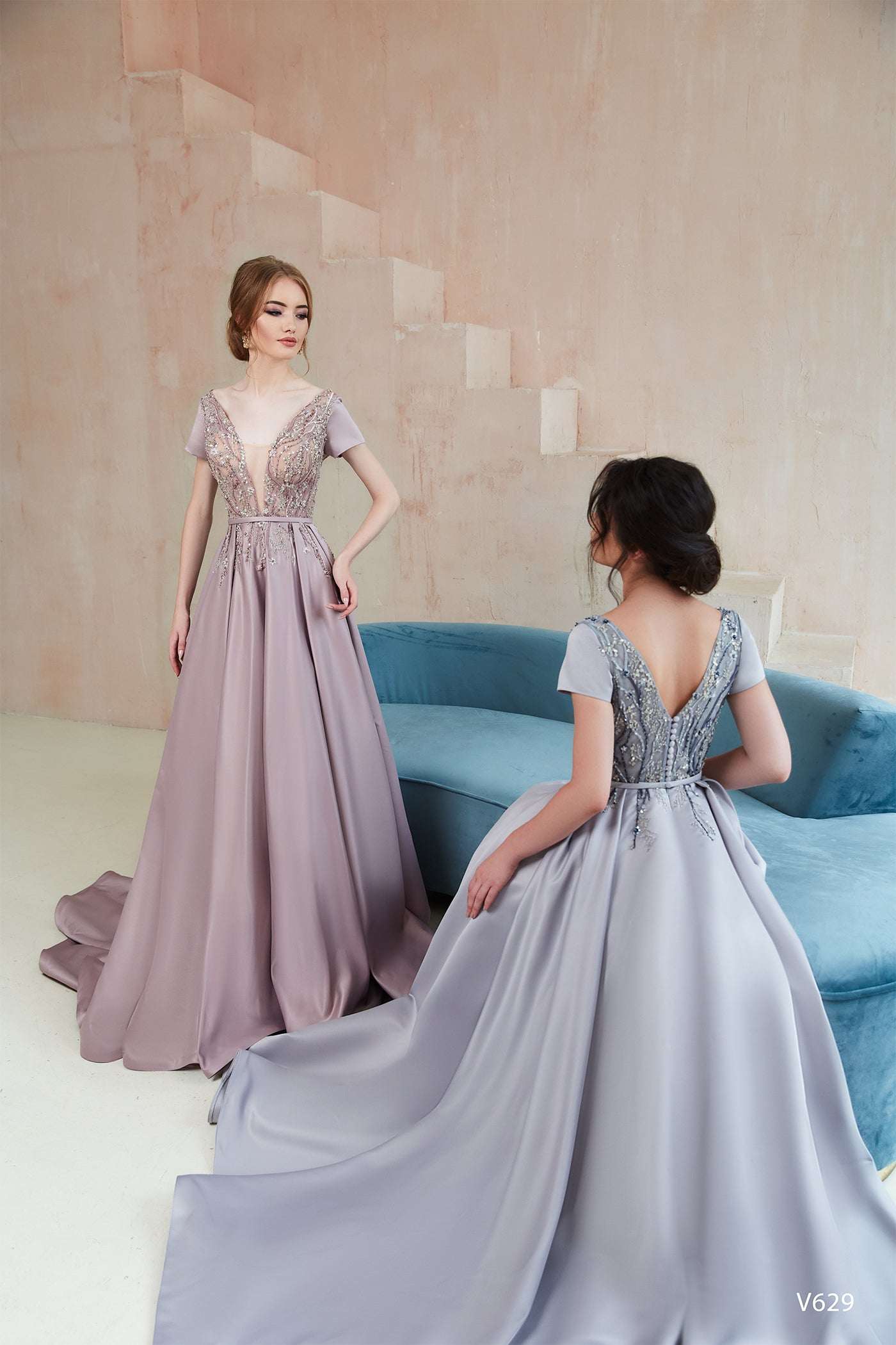 KatrinFAVORboutique-Dark purple prom dress Special occasion maxi dresses