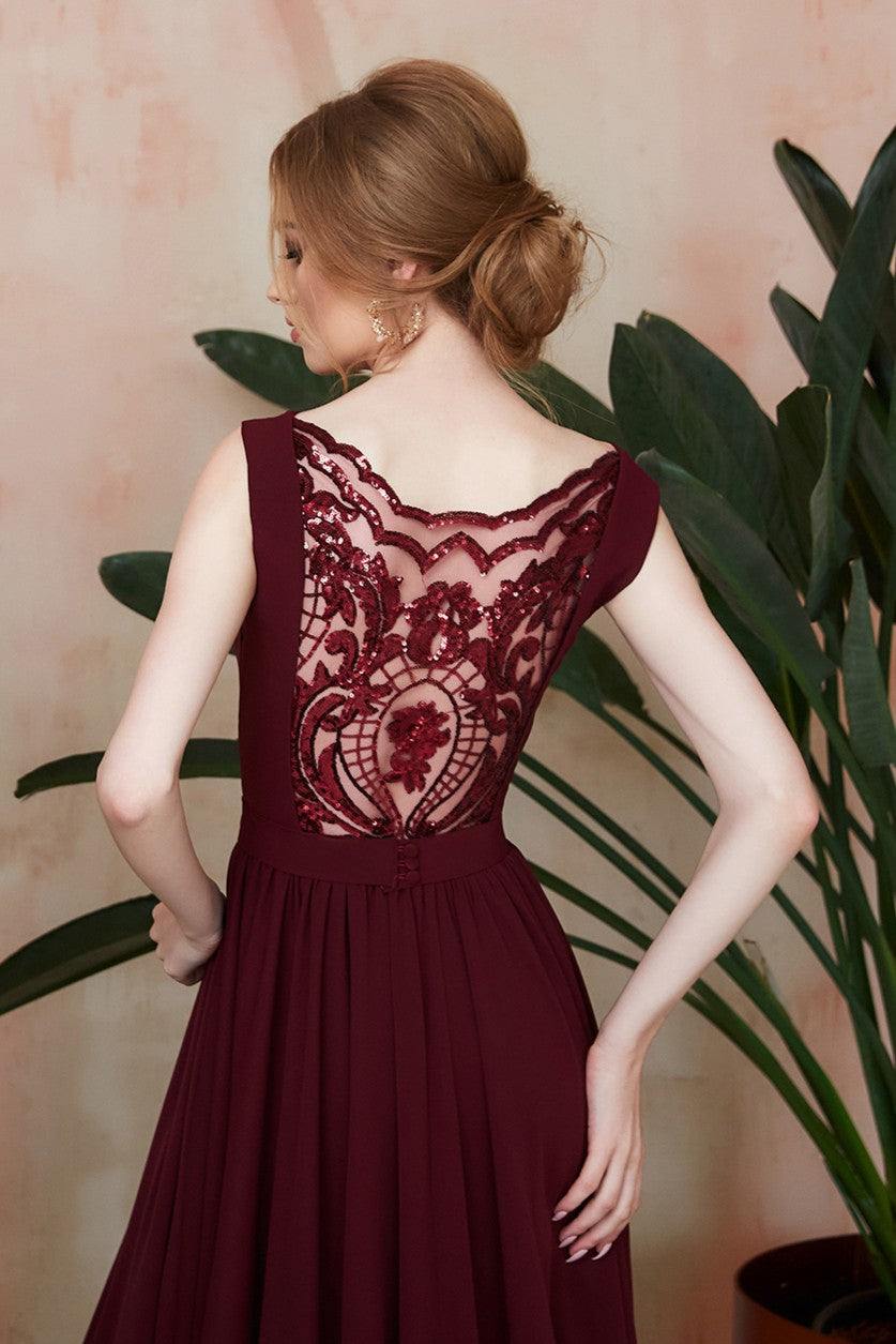 Lace back formal dress | Classy and elegant dresses | KatrinFAVOR Burgundy / 4 Lace back formal dress | Classy and elegant dresses | KatrinFAVOR Burgundy / 4