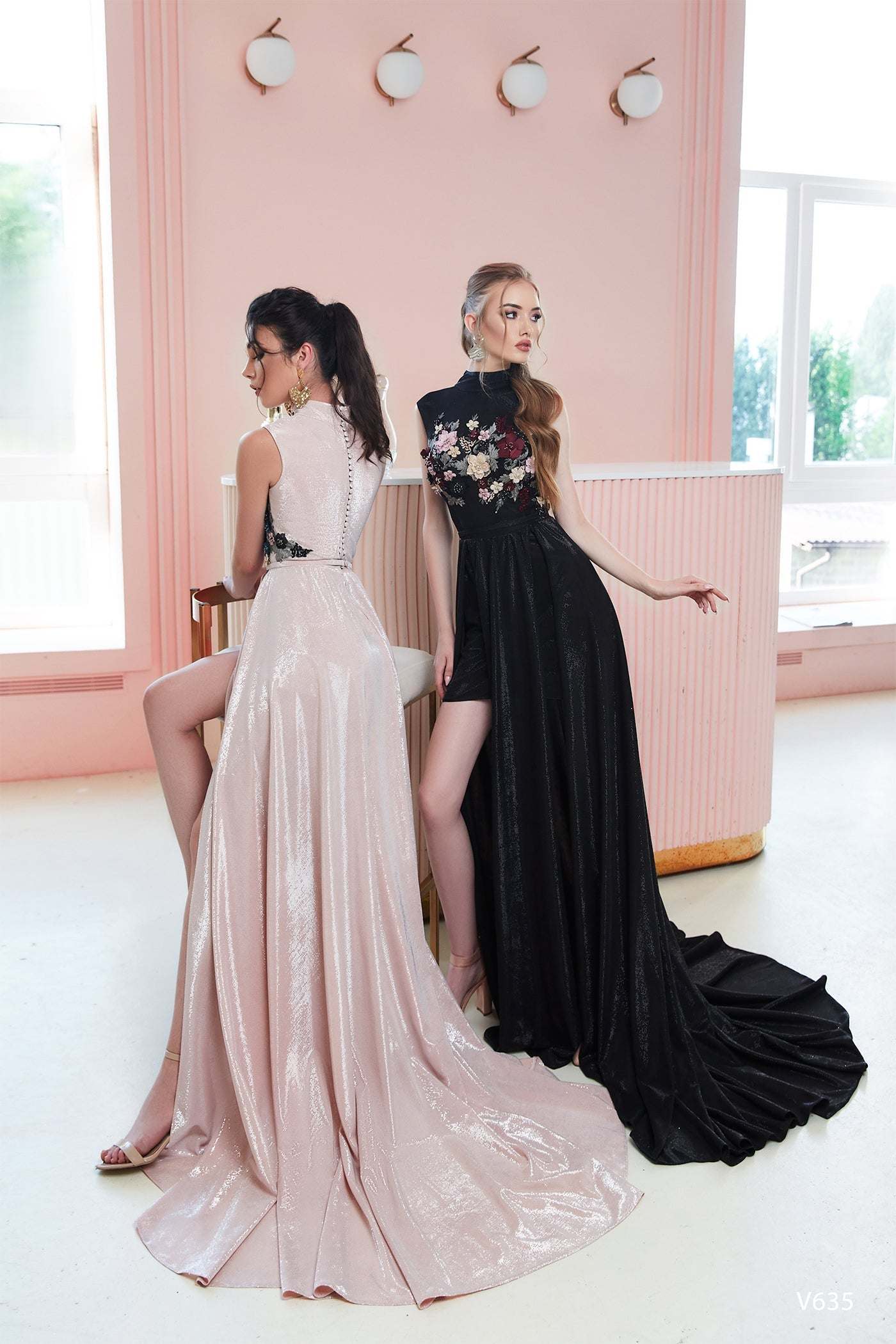 KatrinFAVORboutique-Turtle neck long gown Formal attire black tie optional