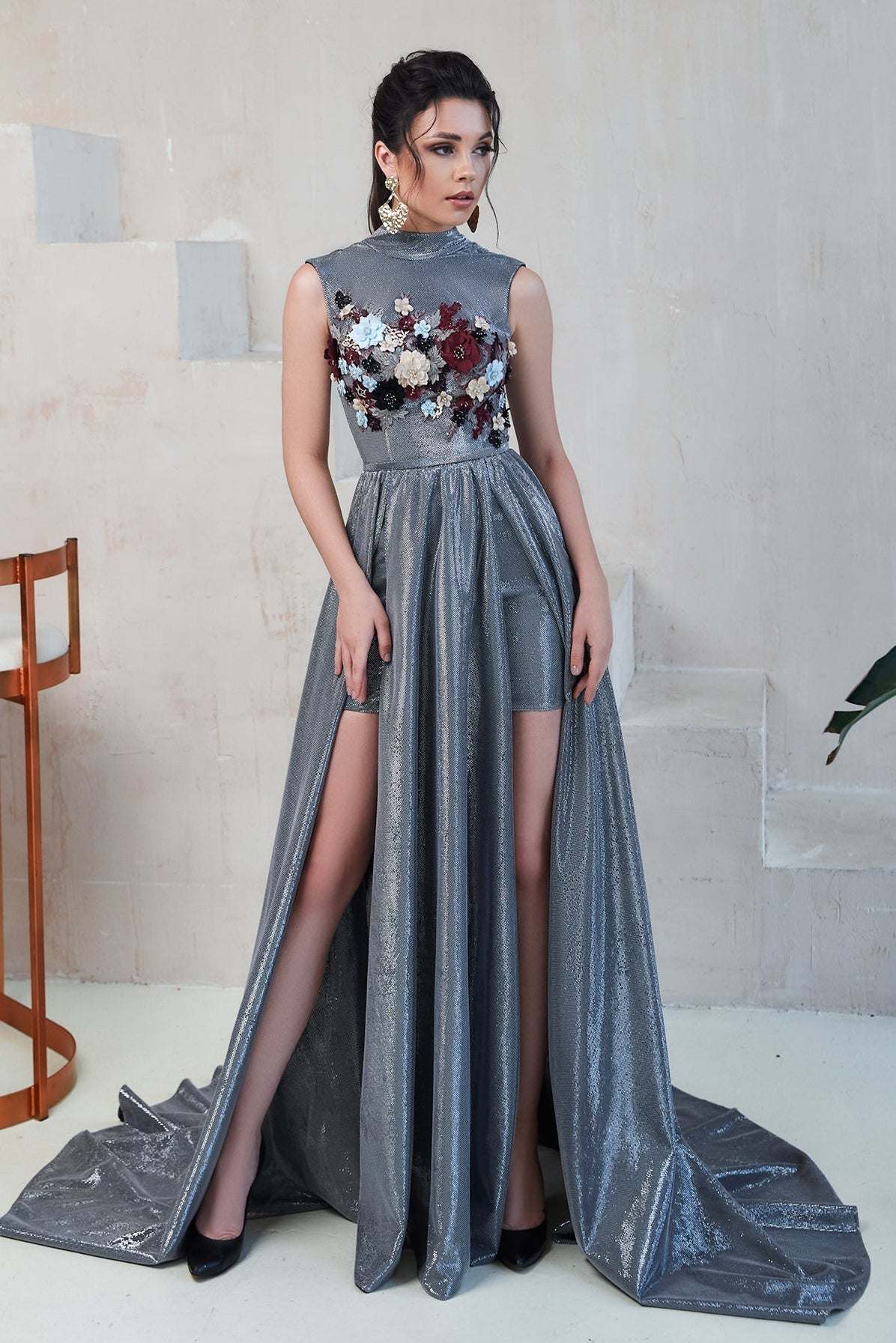 KatrinFAVORboutique-Turtle neck long gown Formal attire black tie optional