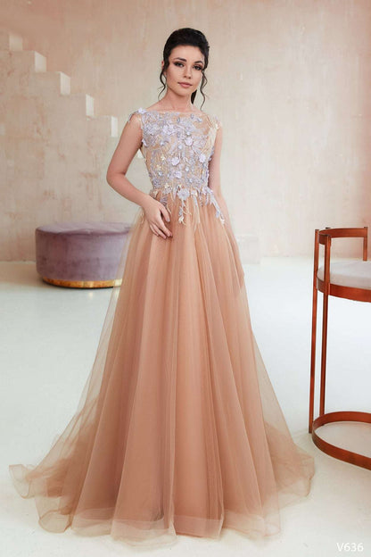 KatrinFAVORboutique-3d floral long dress Sweet sixteen dresses for sale