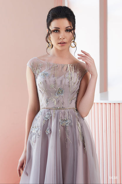 Embroidered non traditional wedding dress