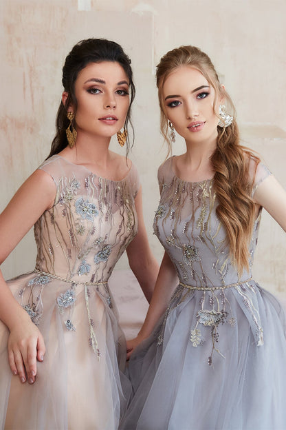 Embroidered non traditional wedding dress