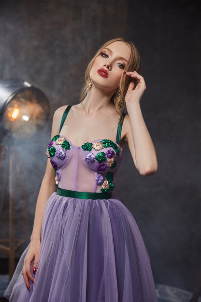 Purple fantasy prom dress