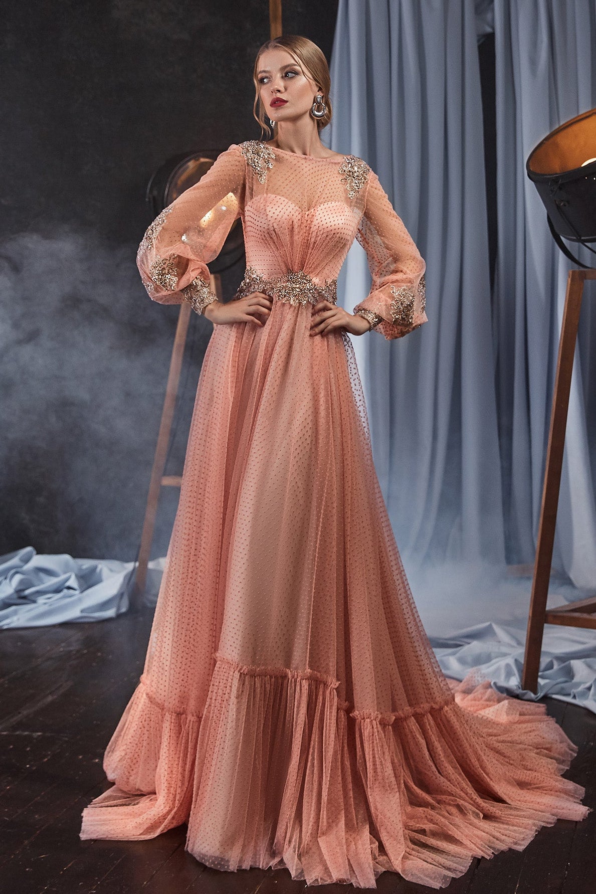 KatrinFAVORboutique-Mother of the bride dress Puff sleeve formal dress