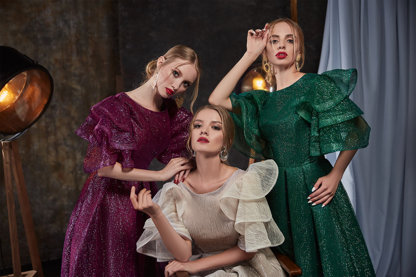 Green fairy evening gown