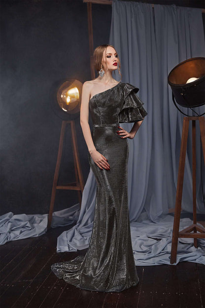 KatrnFAVORboutique-One sleeve cocktail formal gown Unique occasion wear