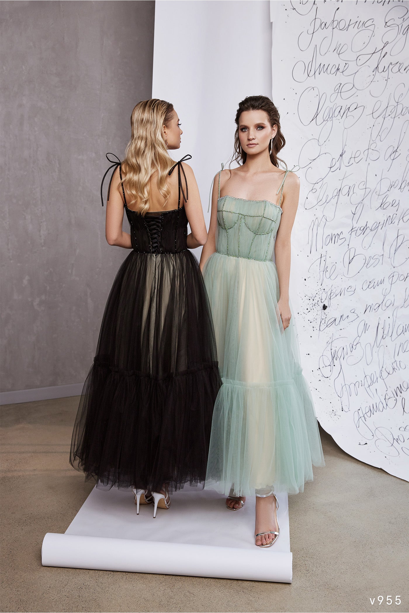 Tulle wedding guest dress midi