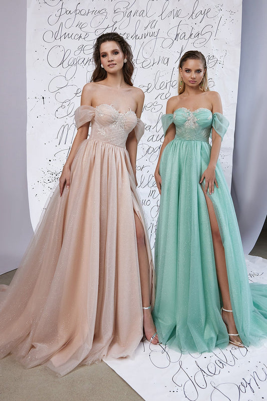 KatrinFAVORboutique-Corset dress prom Off the shoulder tulle dress