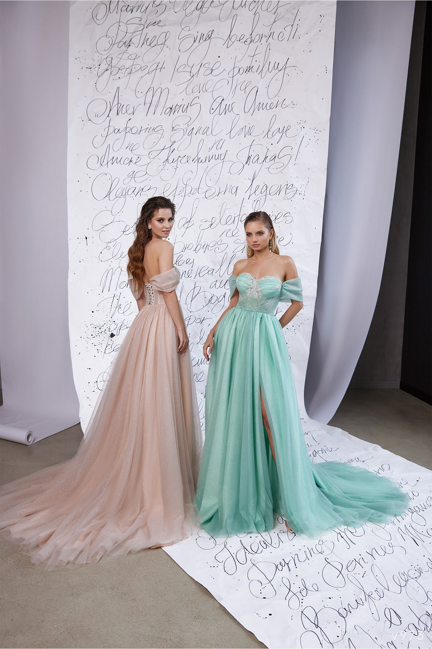 KatrinFAVORboutique-Corset dress prom Off the shoulder tulle dress