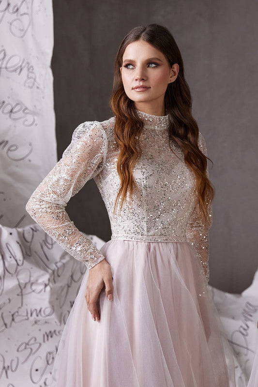 Non traditional bridal white and colored wedding dresses
