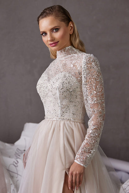 Non traditional bridal white and colored wedding dresses