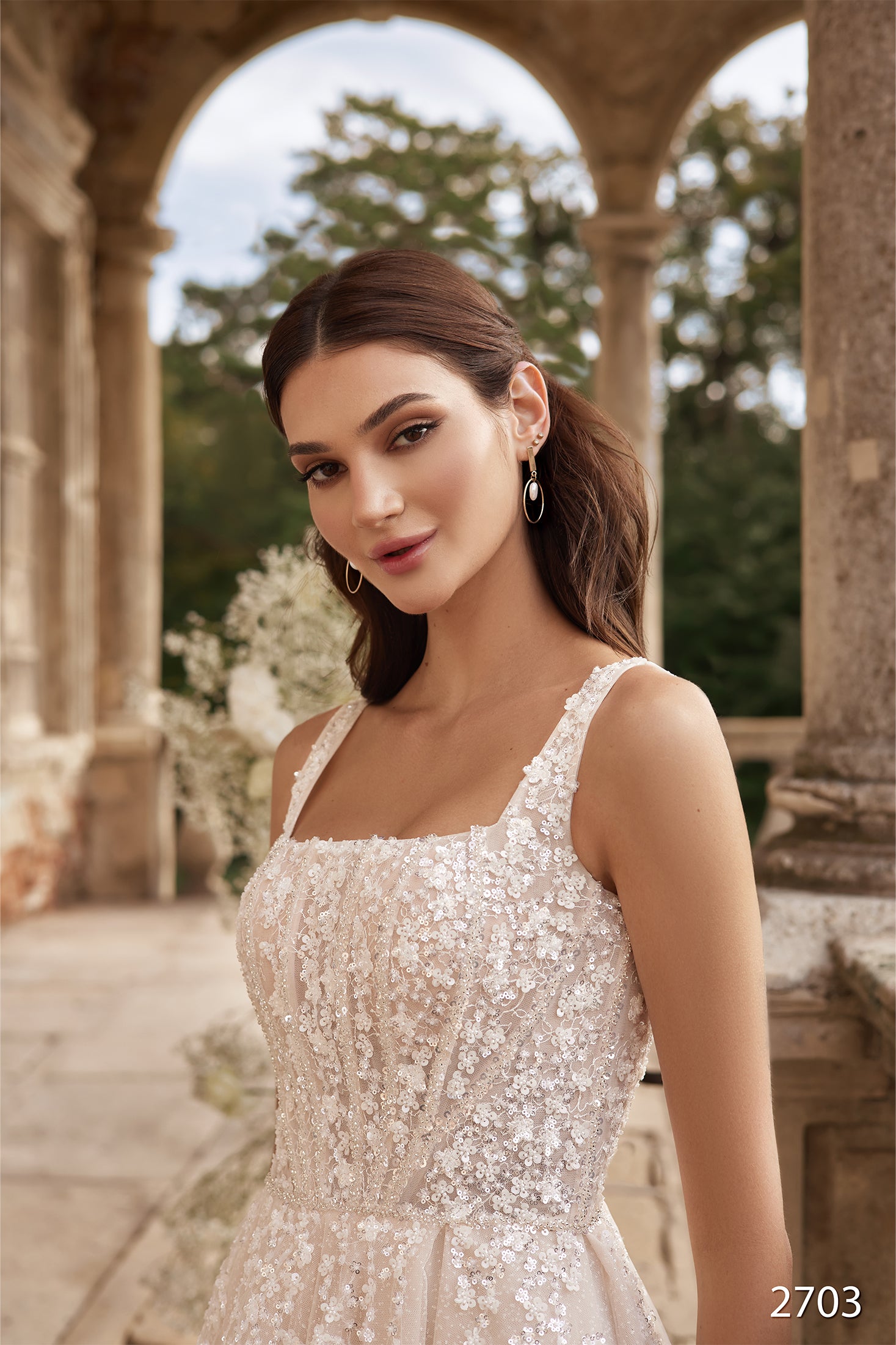 KatrinFAVORboutique-Square neck wedding dress Blush wedding gown