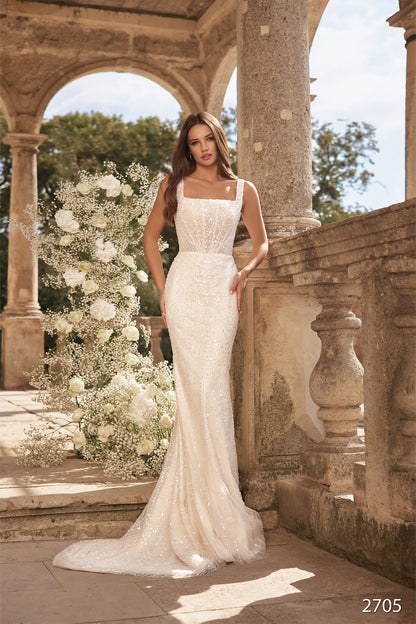 KatrinFAVORboutique-Wedding dress with detachable cape Sheath bridal dress