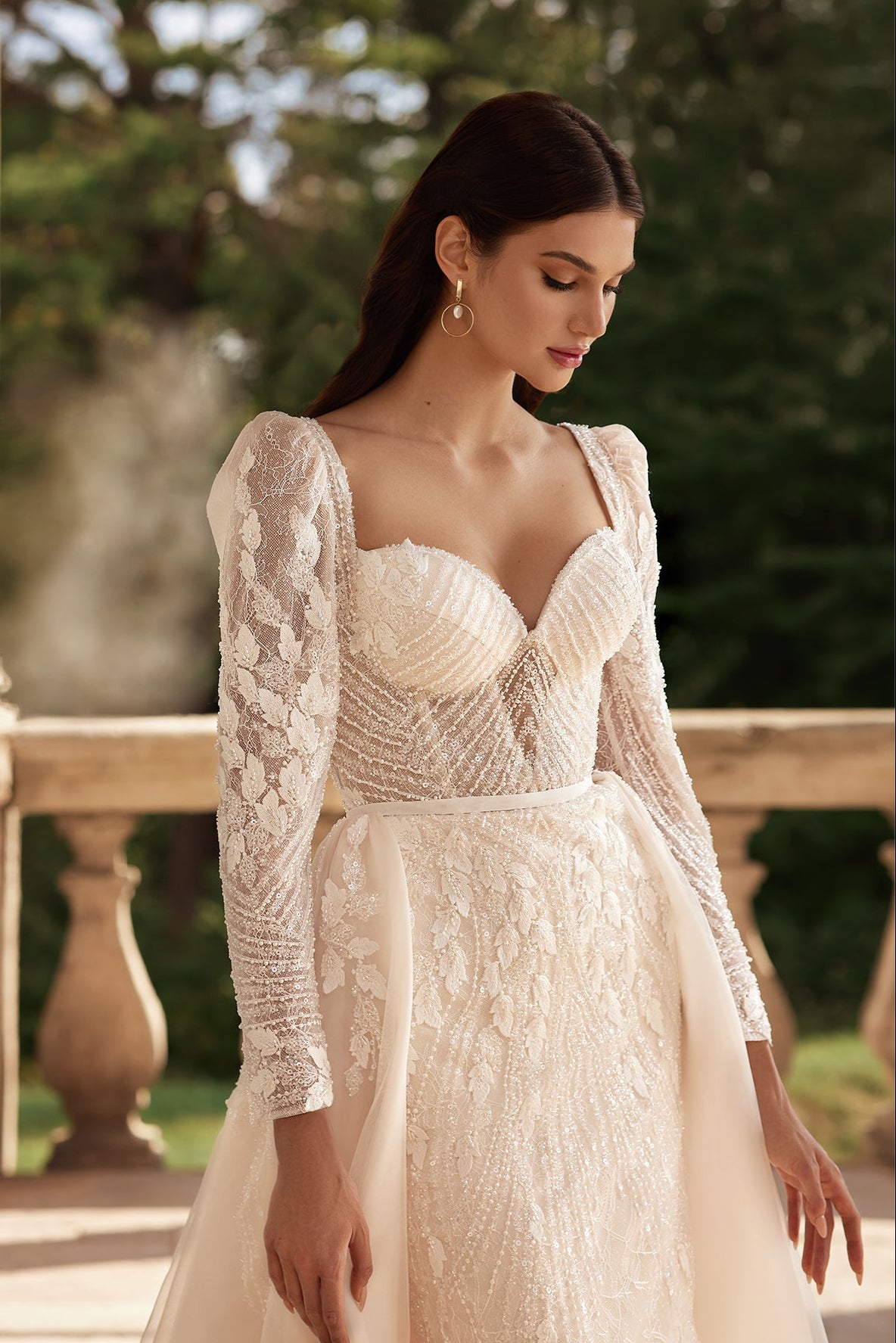 KatrinFAVORboutique-Long sleeve lace wedding dress Trumpet bridal gown