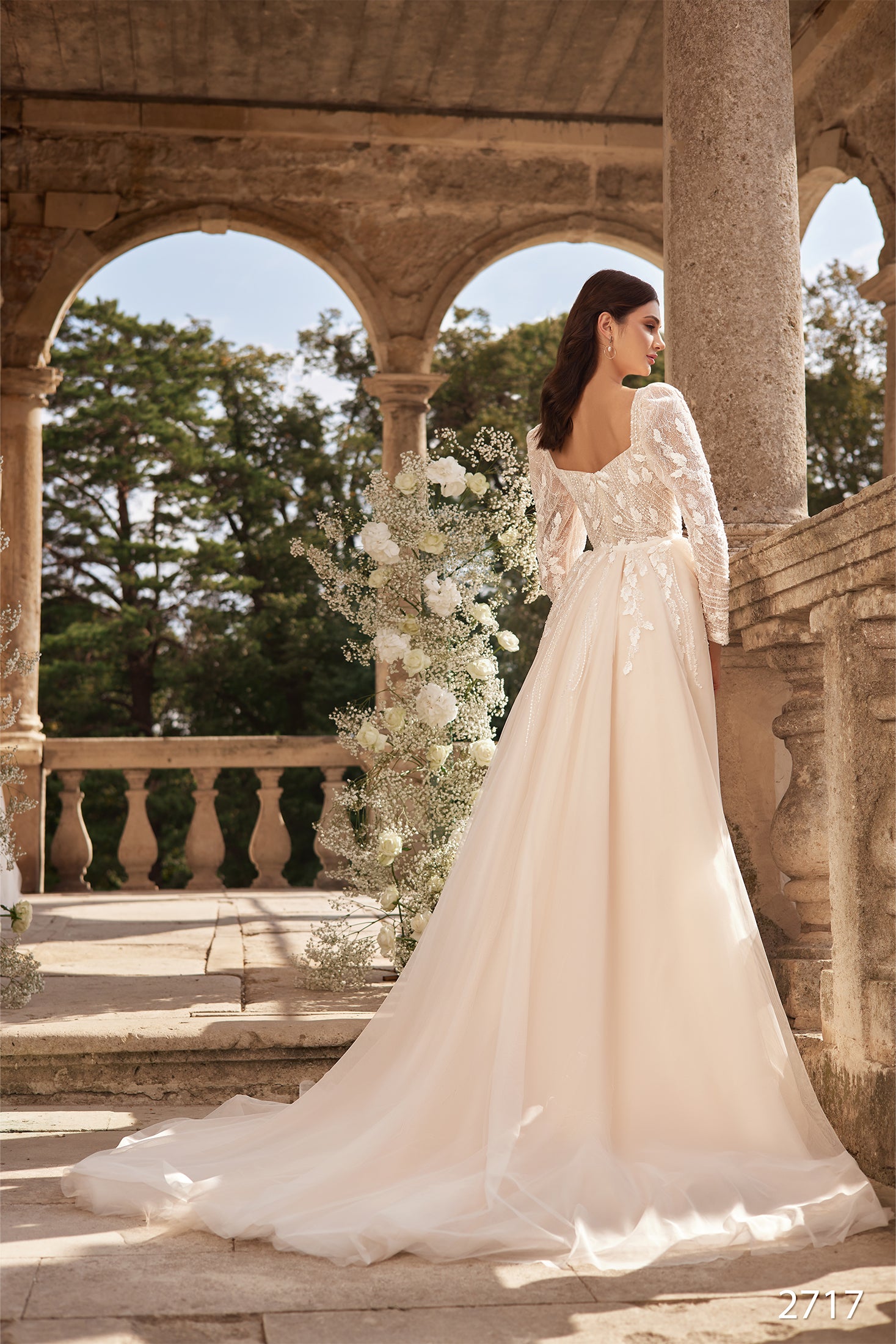 KatrinFAVORboutique-Long sleeve lace wedding dress Trumpet bridal gown