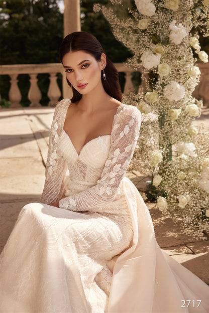 KatrinFAVORboutique-Long sleeve lace wedding dress Trumpet bridal gown