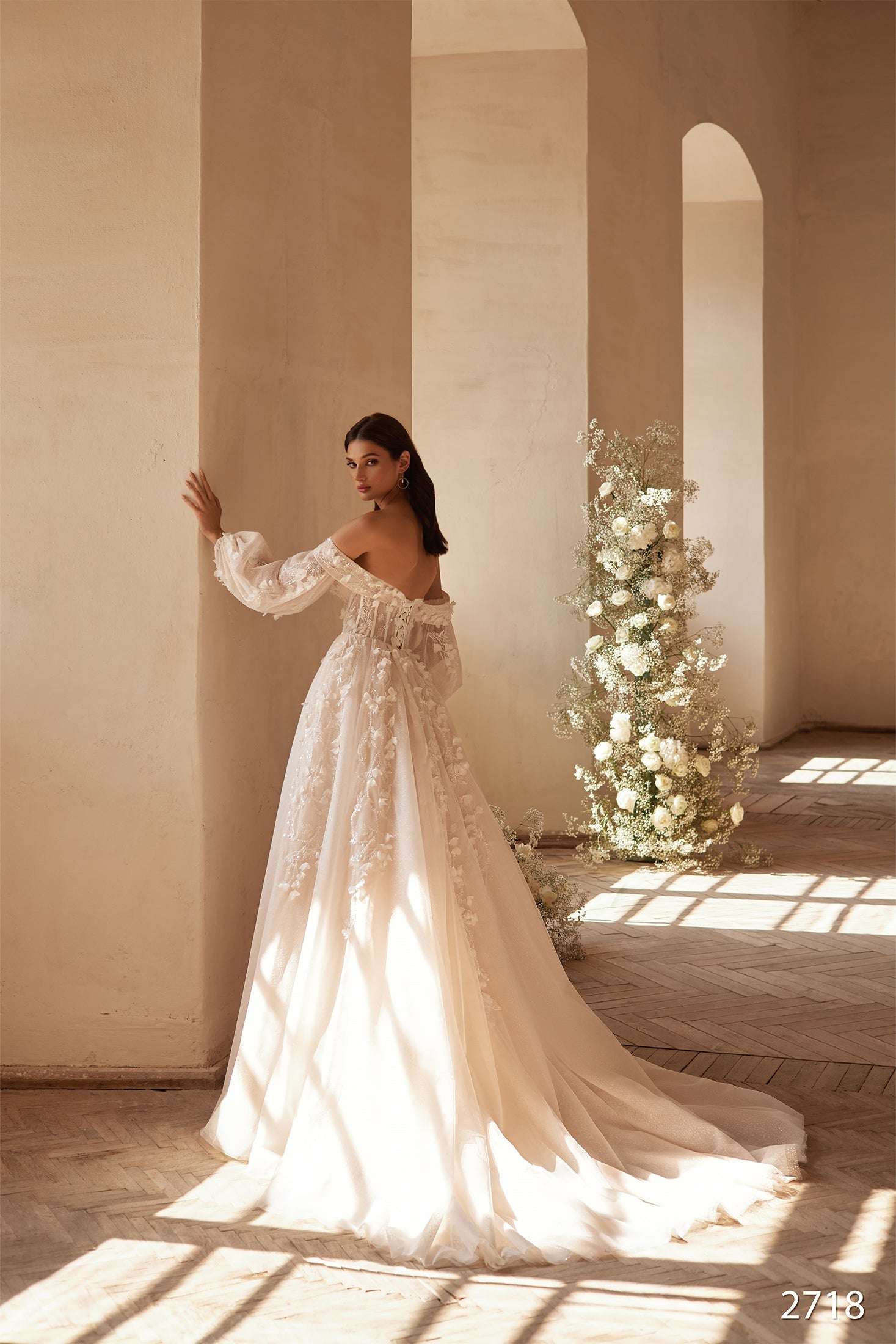 KatrinFAVORboutique-Fairy wedding dress Floral embroidered wedding gown